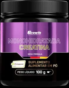 Embalagem compacta da Creatina 100g Creapure Growth.